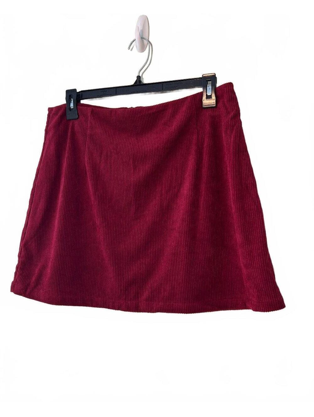 Halara Red Corduroy Mini Skort Size Large